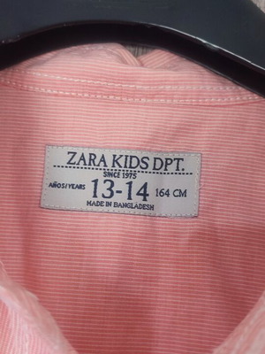 Zara kids shirt like new, size 164 cm, pink