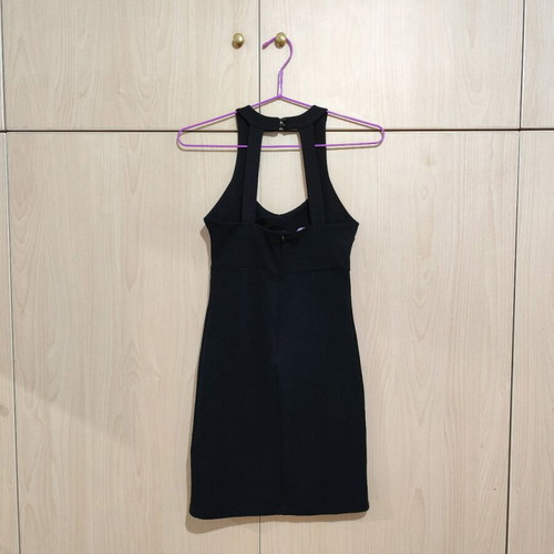 Black short dress Pink Woman size M like new