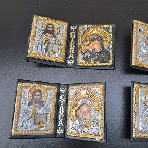 Holy icons in book shape like new