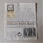  Ετικέτα - Cotes Du Rhone Blanc 1994