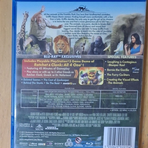 Zookeeper Blu-ray used with Greek subtitles, comedy