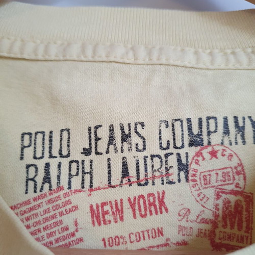 Polo Jeans Company Ralph Lauren T-shirt medium, like new, yellow