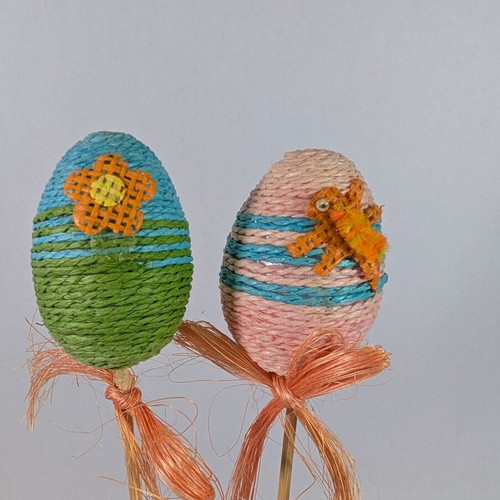Decorative Easter eggs used, set of 2 pieces
