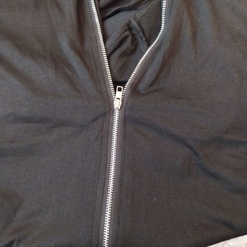 Men's shirt with side zipper, size M, black