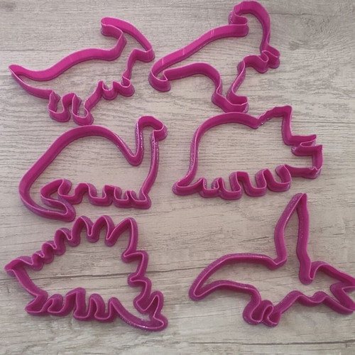 Dinosaur cookie cutter set new, 6 pieces, Premium PETG