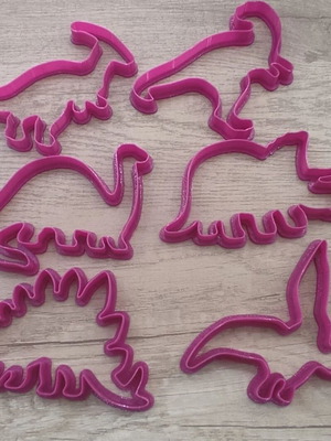 Dinosaur cookie cutter set new, 6 pieces, Premium PETG