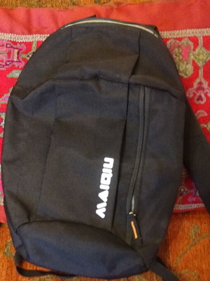 Backpack used, black with 2 compartments