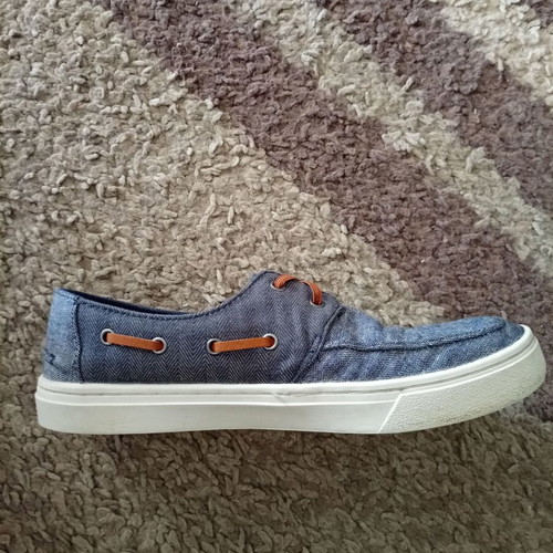 Toms Curver Boys' Shoes Size 36.5 Like New Blue Moccasins