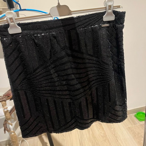Mini skirt with sequins Attrattivo black, like new
