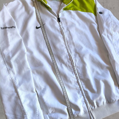 Nike Total 90 Track Jacket men’s large like new, white-acid green