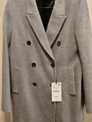 Zara grey coat new size S