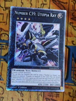 Number C39: Utopia Ray Platinum Secret Rare κάρτα Yu-Gi-Oh! σαν καινούργιο