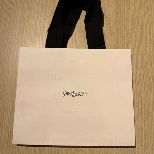 YSL paper shopping bag like new, white