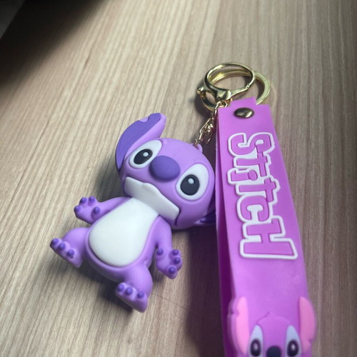 Stitch keychain new, purple
