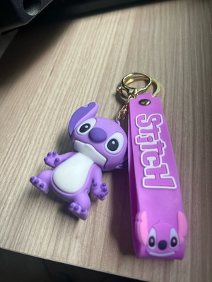 Stitch keychain new, purple