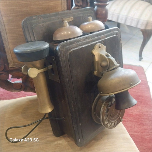 Western Electric Company USA wall telephone used, collectible circa 1900