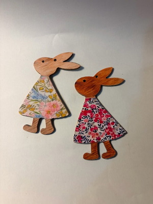 Easter decorative bunnies new, pastel colors