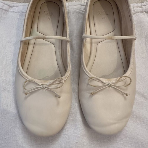 Zara ballerina shoes, beige, size 34