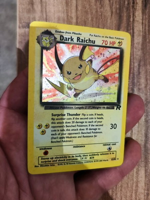 Dark Raichu 83/82 Holo Team Rocket 2000 used Pokémon card