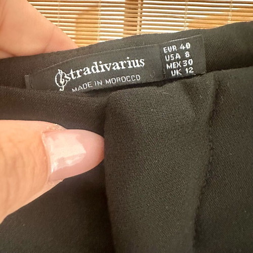 Stradivarius black high-waisted pants like new, size 40, ankle length