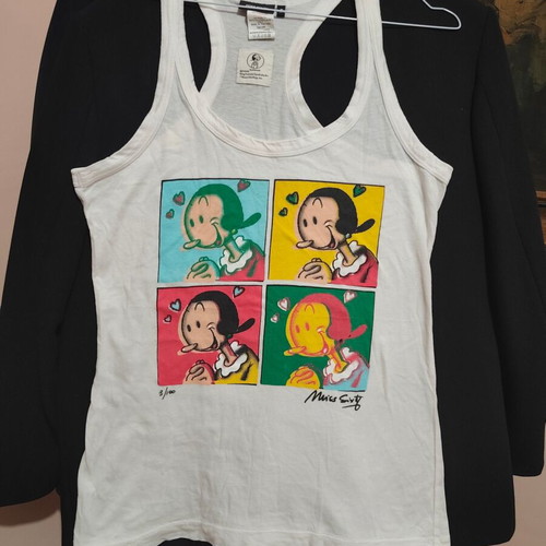 Miss Sixty 2008 numbered vintage tank top with Olive Oyl pop art