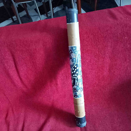 Bamboo Rainstick 1990 collectible, aboriginal art, like new, 60 cm