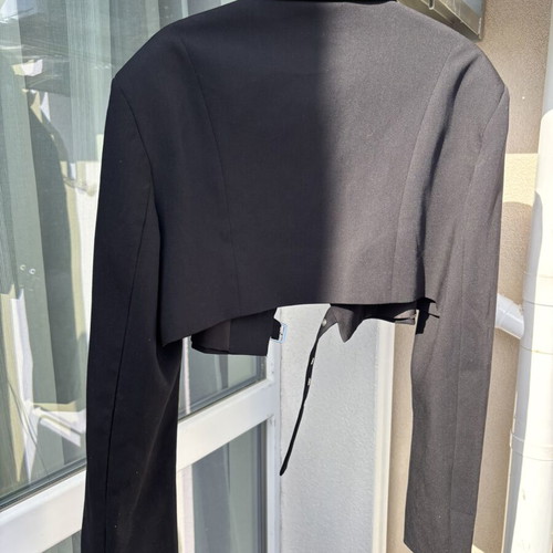 Bershka short jacket like new, black, size L