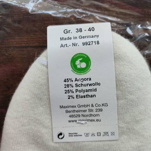 Maximex thermal socks new, white, women's size 38-40