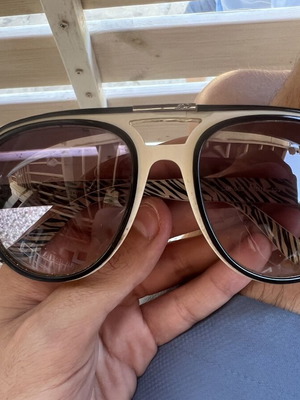 Just Cavalli JC269S COL04B sunglasses used, aviator zebra print temples