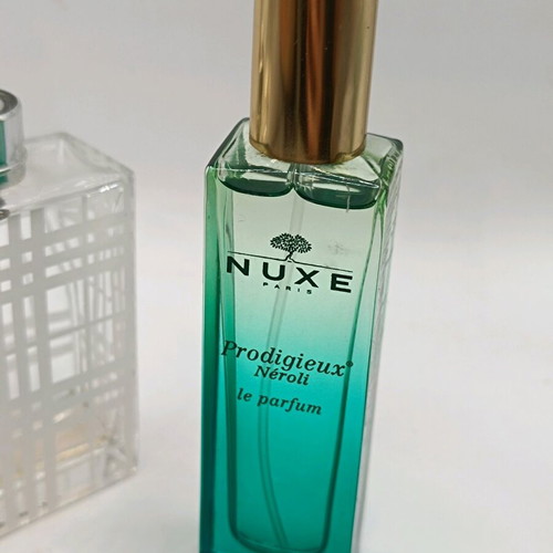 Perfume set used, 7 tester bottles and samples
