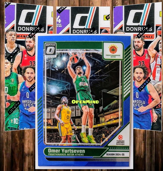 YURTSEVEN - OPTIC BLUE PRIZM /49 - PANATHINAIKOS - DONRUSS EUROLEAGUE 2024-25
