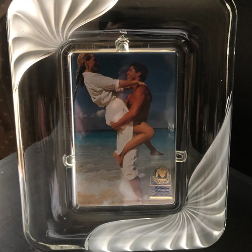 Crystal embossed large photo frame from Germany unused