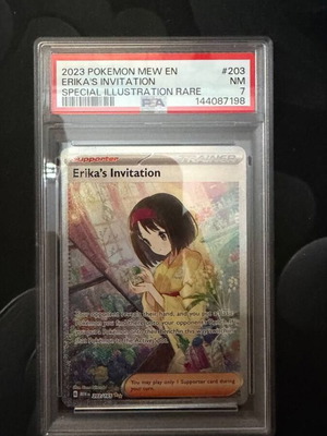 Erika's Invitation Pokemon Graded Card PSA 7 new