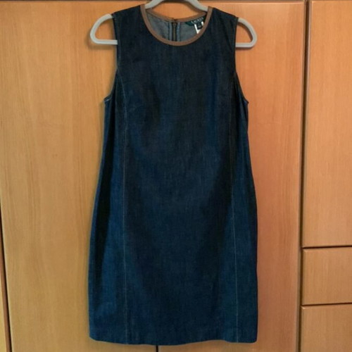 Ralph Lauren denim dress like new with leather detail