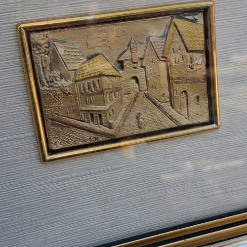 Old 925 Silver Engraved Plaque Like New