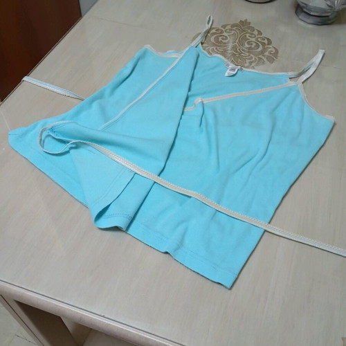 Cotton zipounaki top turquoise like new, size M