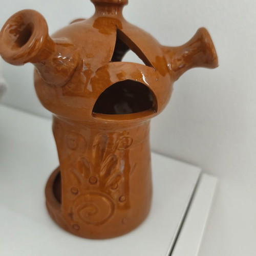 Sifnos Ceramic Handmade Vessel like new