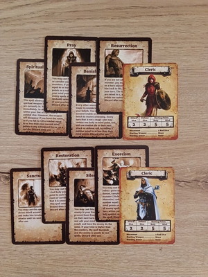 HeroQuest Cleric Hero expansion like new with 8 Divine Spell cards