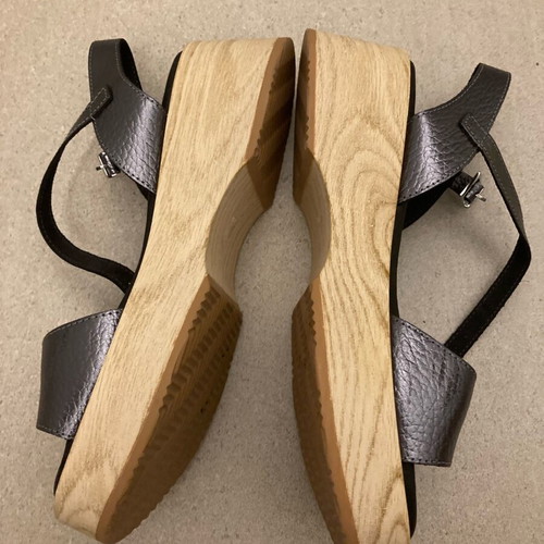Oh My Sandals leather sandals size 39 grey new