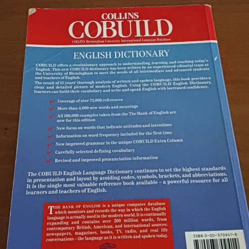 English Dictionary Collins Cobuild used, 1950 pages