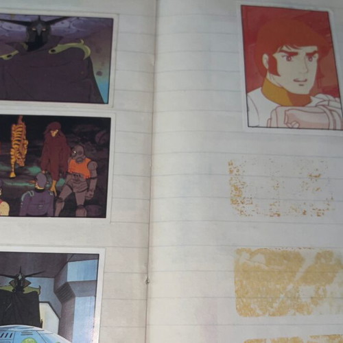 Sticker album used with football, Captain Planet, Star Trek stickers