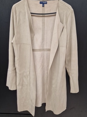 Suede cardigan long in ecru, like new