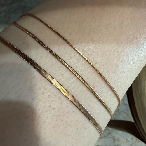 Snake necklace in pink gold stainless steel like new