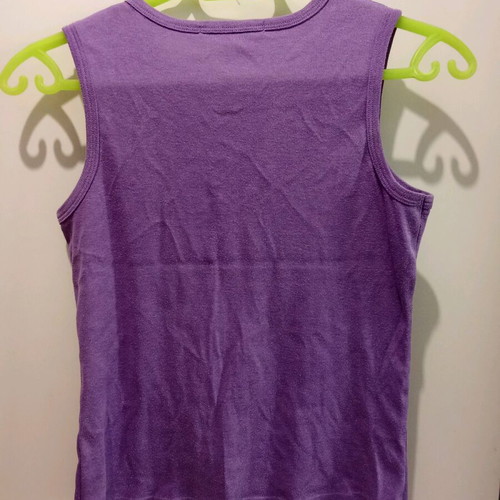 Summer sleeveless cotton purple top like new, size L