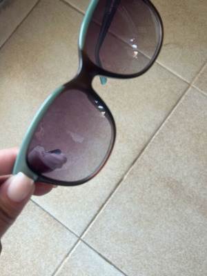 Tous women's sunglasses used, dark brown with turquoise detail