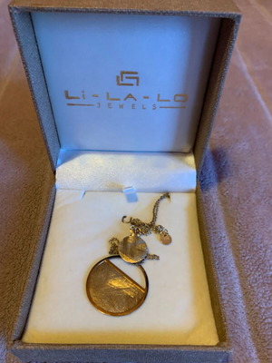 Li-La-Lo pendant jewelry gold plated 925 silver like new