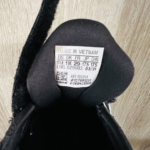 Adidas boys' athletic shoes used, size 29, black and white