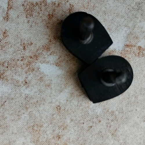 Heels with nail new, black, pair of one