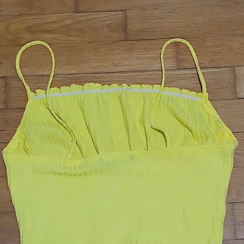 Shein yellow women's crop top, size small