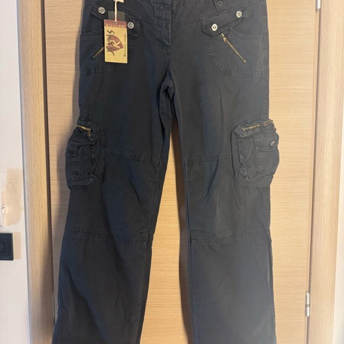 Cargo pants unisex new, size 33, black stonewashed